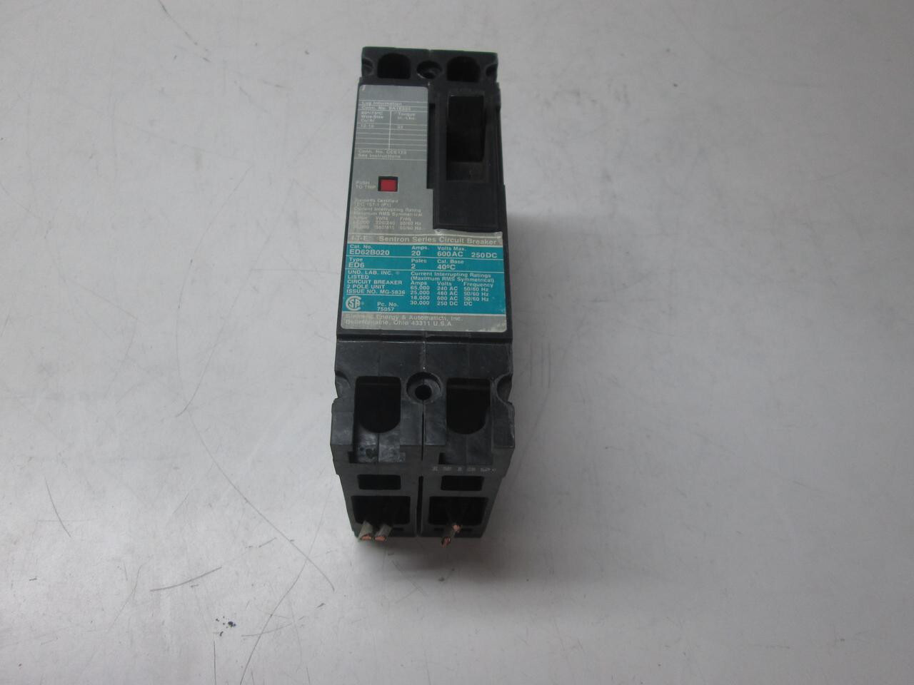 SIEMENS ED62B020 CIRCUIT BREAKER T55236