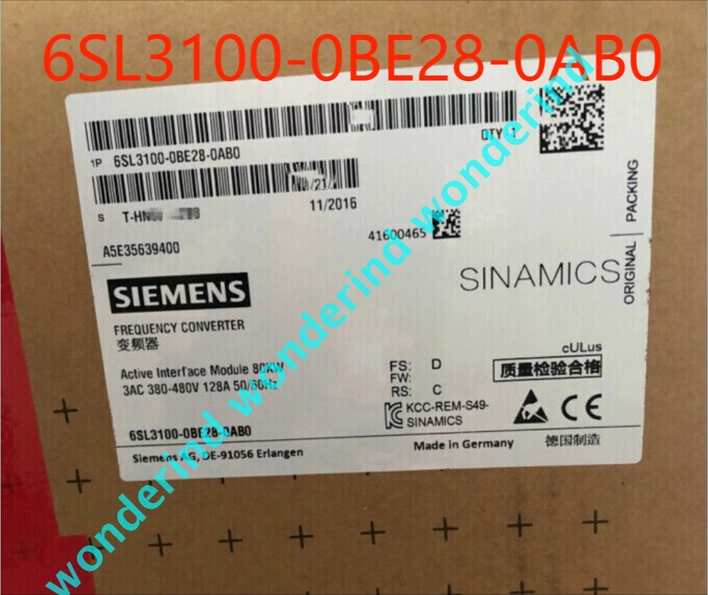 6SL3100-0BE28-0AB0 NEW SIEMENS S120 ACTIVE INTERFACE MODULE 6SL31000BE280AB0