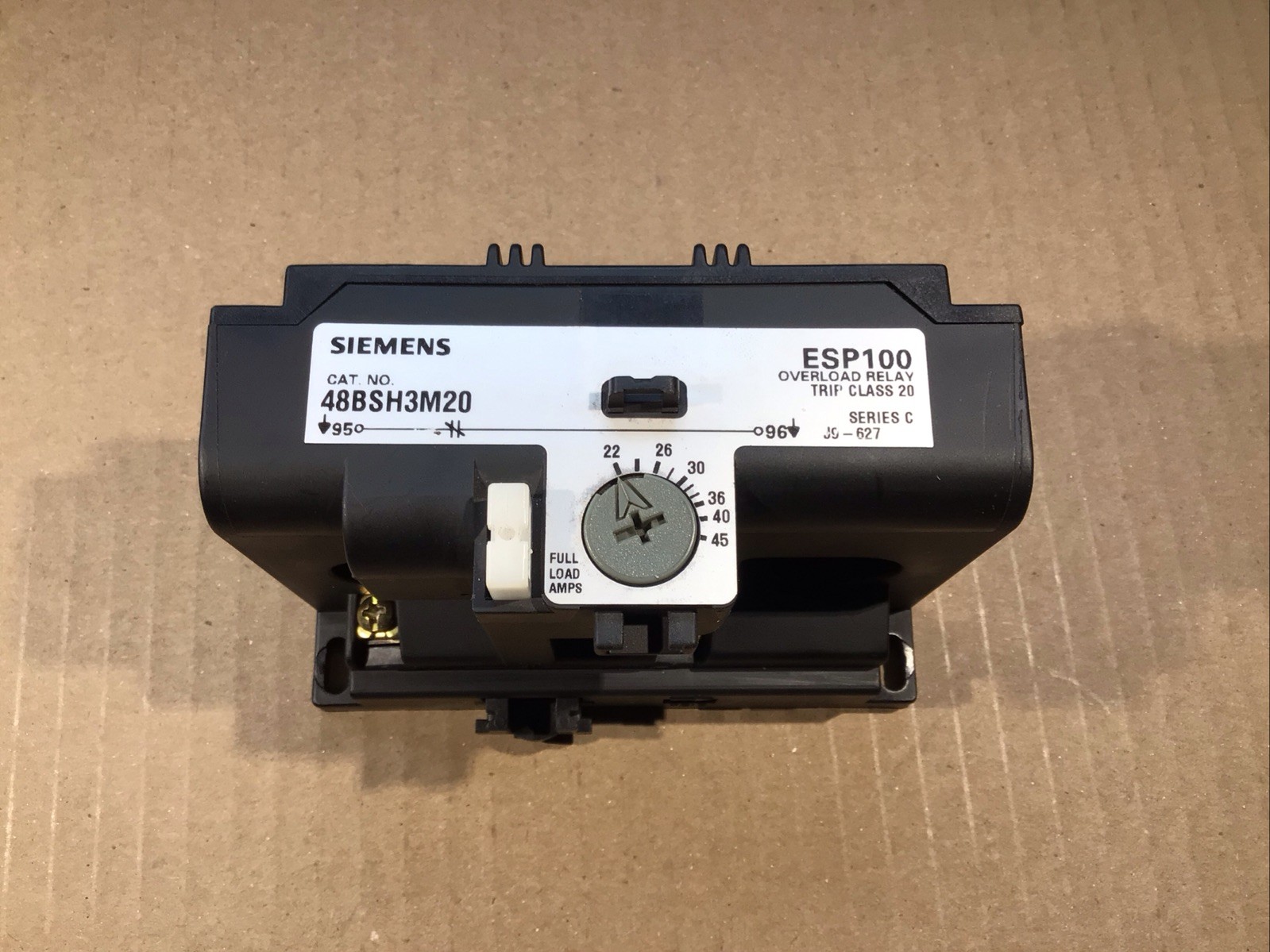 SIEMENS 48BSH3M20 Solid State Overload Relay ESP100 22-45Amp 3p 600V Class 20