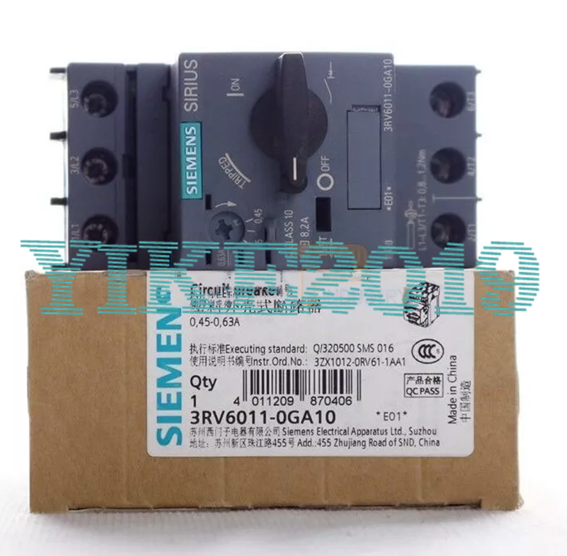 1PC REPLACE Siemens 3RV6011-0GA10 0.45-0.63A Motor protection circuit breaker