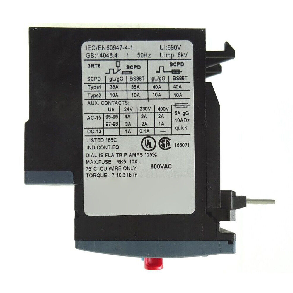 For Siemens 1.8-2.5A Thermal Overload Relay 3RU6116-1CB0