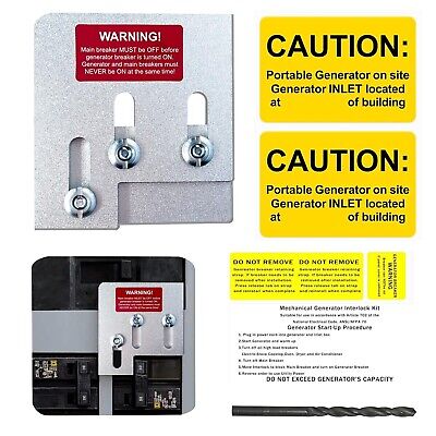 Generator Interlock Kit Compatible with Siemens Square D QO or Homeline 150 o...
