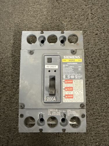 Used- Siemens - HQR23B200 - Molded Case Circuit Breaker - 200A, 3-Phases, 240V