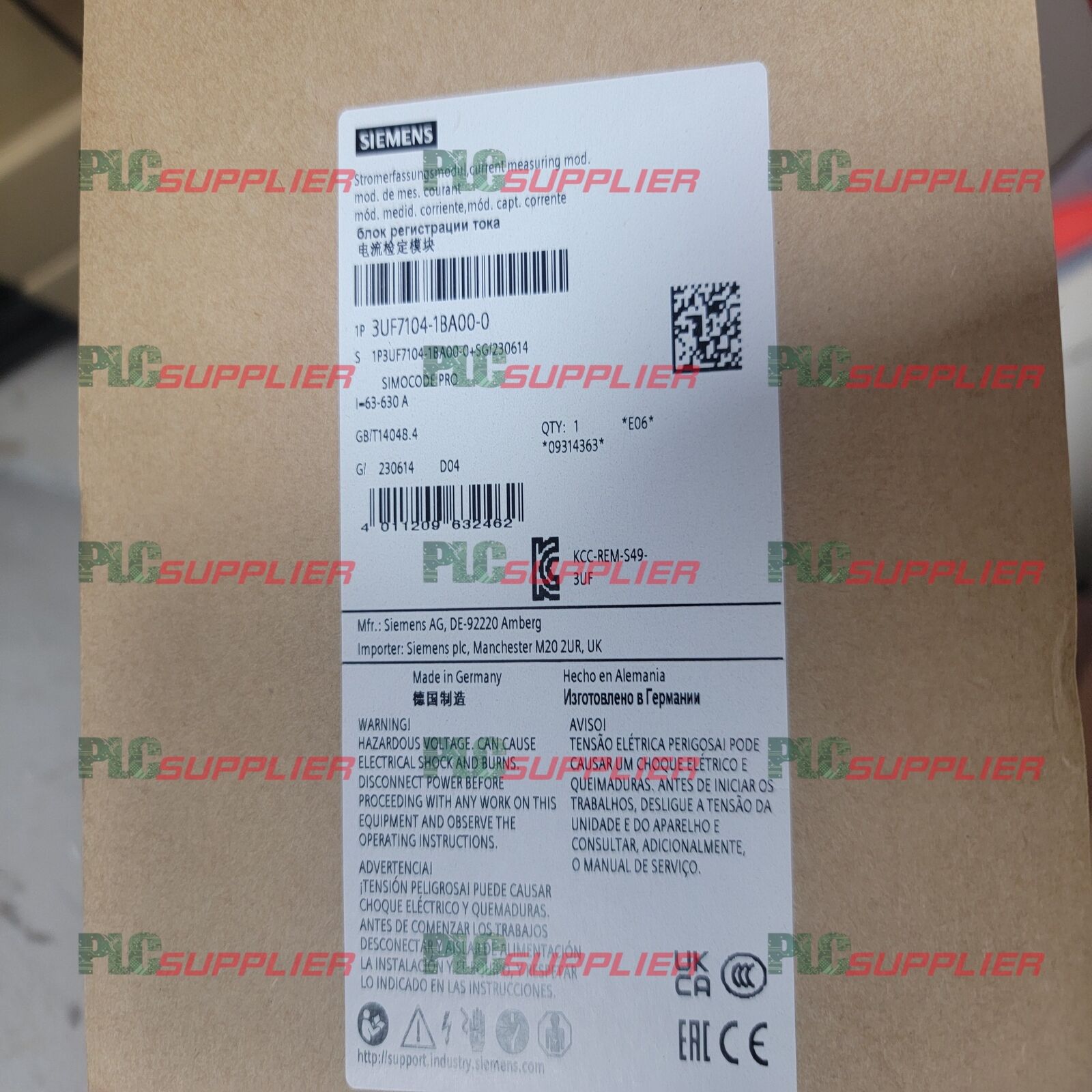 NEW SIEMENS 3UF7104-1BA00-0 CURRENT MEASURING MODULE 3UF71041BA000