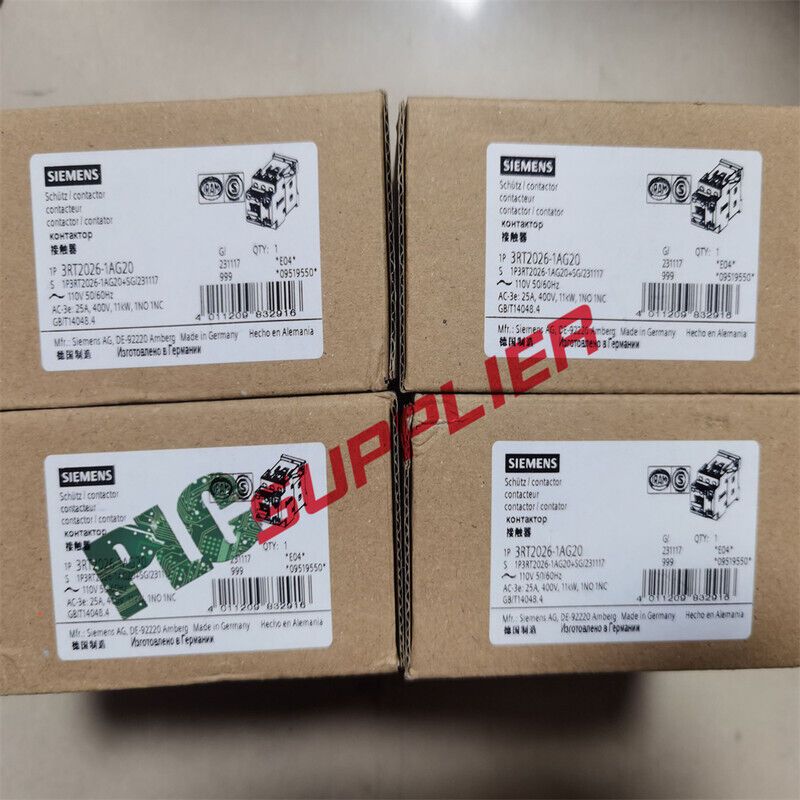 NEW Siemens 3RT2026-1AG20 3Pole 120V Sz 0 Contactor OEM 3RT2026-1AG20