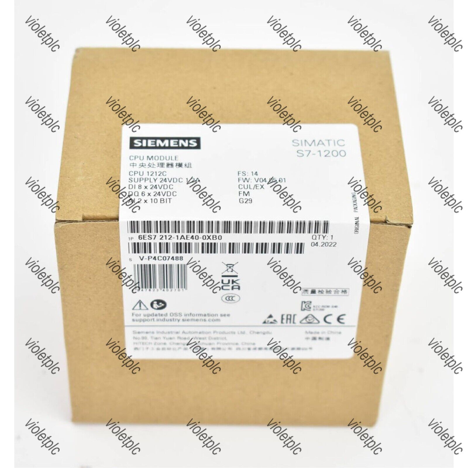 New Siemens 6ES7212-1AE40-0XB0 6ES72121AE400XB0 SIMATIC S7-1200 CPU 1212C