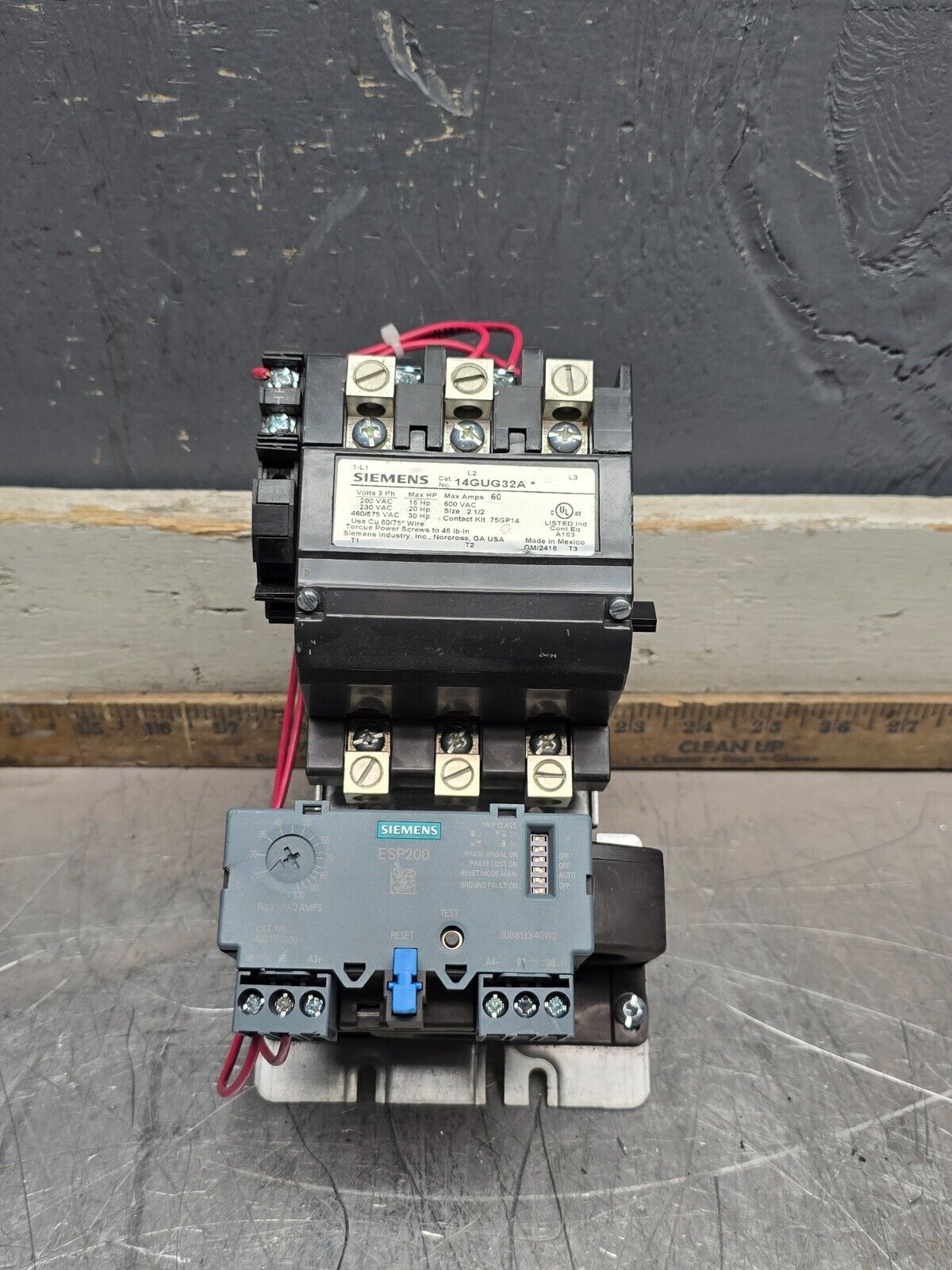 SIEMENS SIZE 2-1/2STARTER 14GUG32A*, W/3UB8133-4GW2, 220/480V COIL  MAKE OFFER!