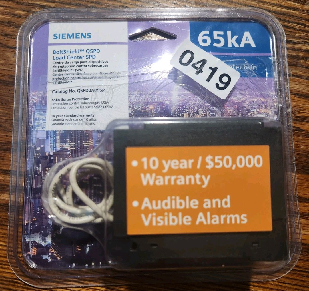 SIEMENS BoltShield 120/240V 65KA AC Home Surge Protection Device QSPD2A065P