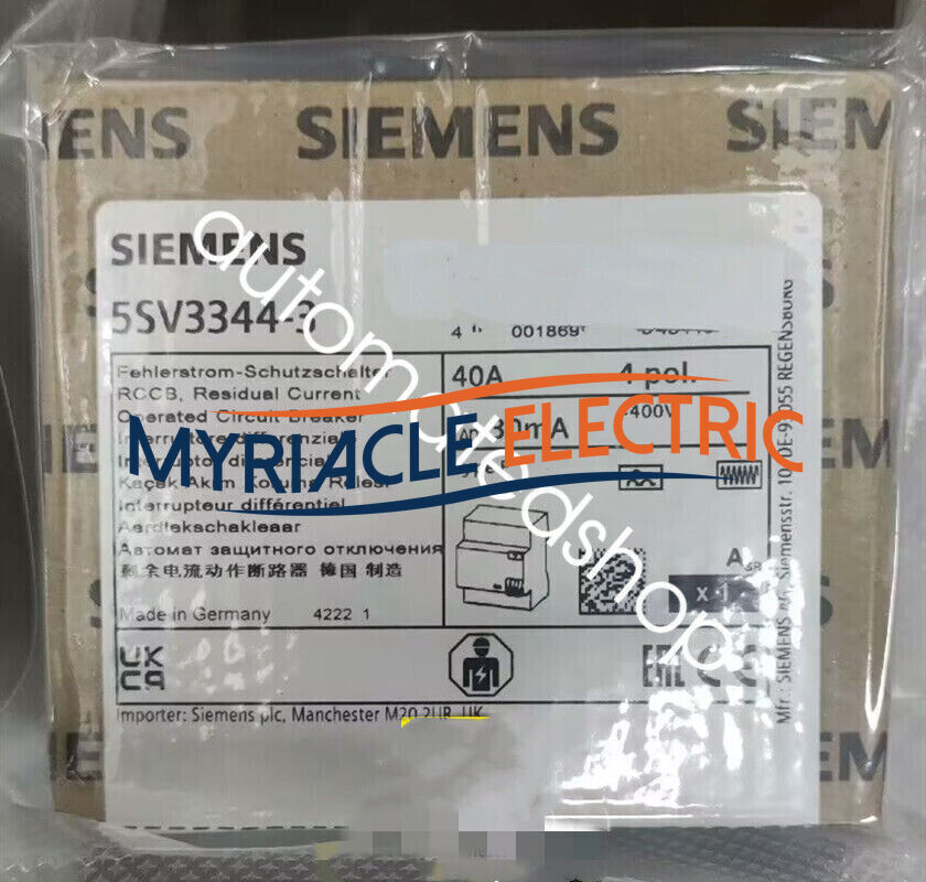 1Pcs New Siemens 5SV3344-3 Leakage circuit breaker Shipping DHL or FedEX