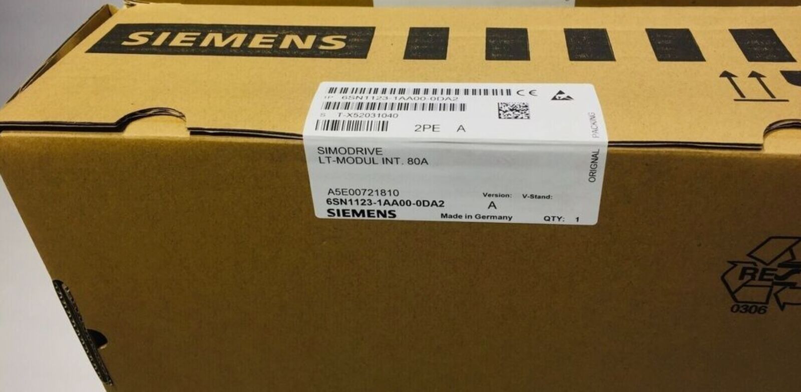 Original New Siemens 6SN1123-1AA00-0DA2 PLC Module 6SN1 123-1AA00-0DA2