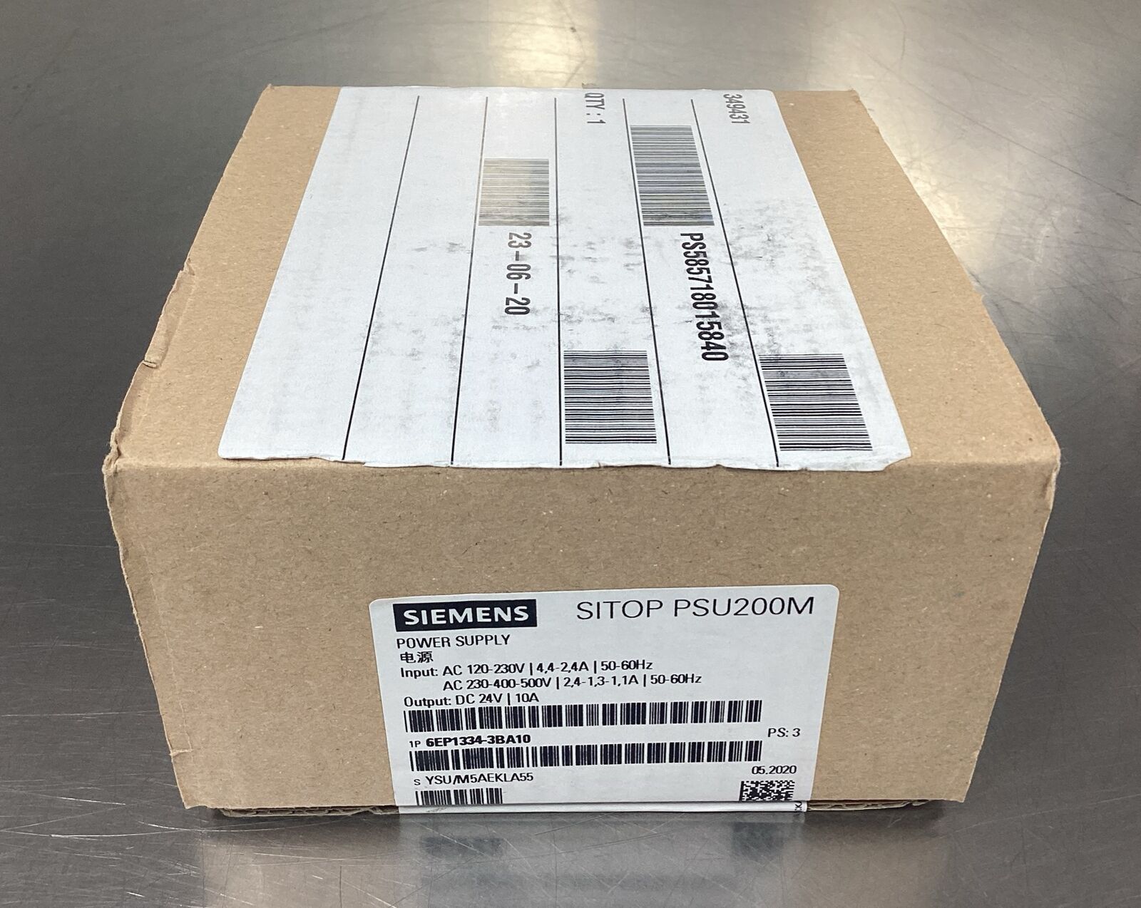 SIEMENS 6EP1334-3BA10 SITOP PSU200M POWER SUPPLY 24VDC 10A “NEW SEALED”   4F-21