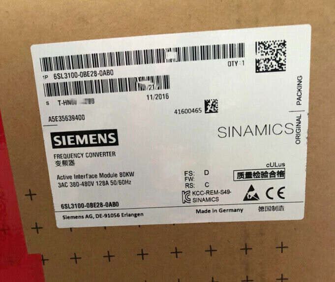 NEW 6SL3100-0BE28-0AB0 SIEMENS S120 ACTIVE INTERFACE MODULE 6SL31000BE280AB0