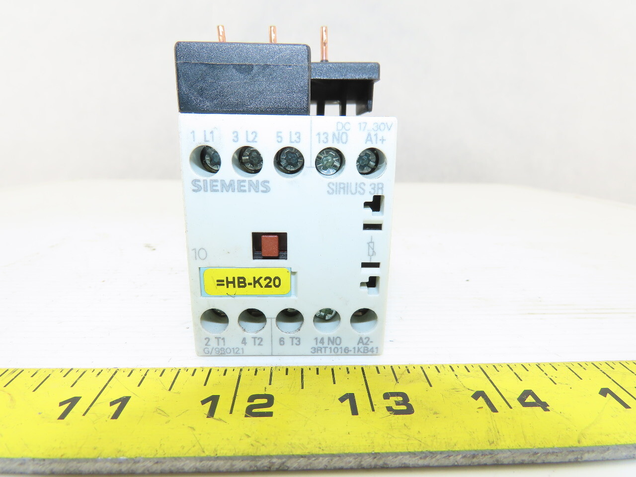 Siemens 3RT1016-1KB41 600V 20A 3Ph 5Hp Coupling Relay