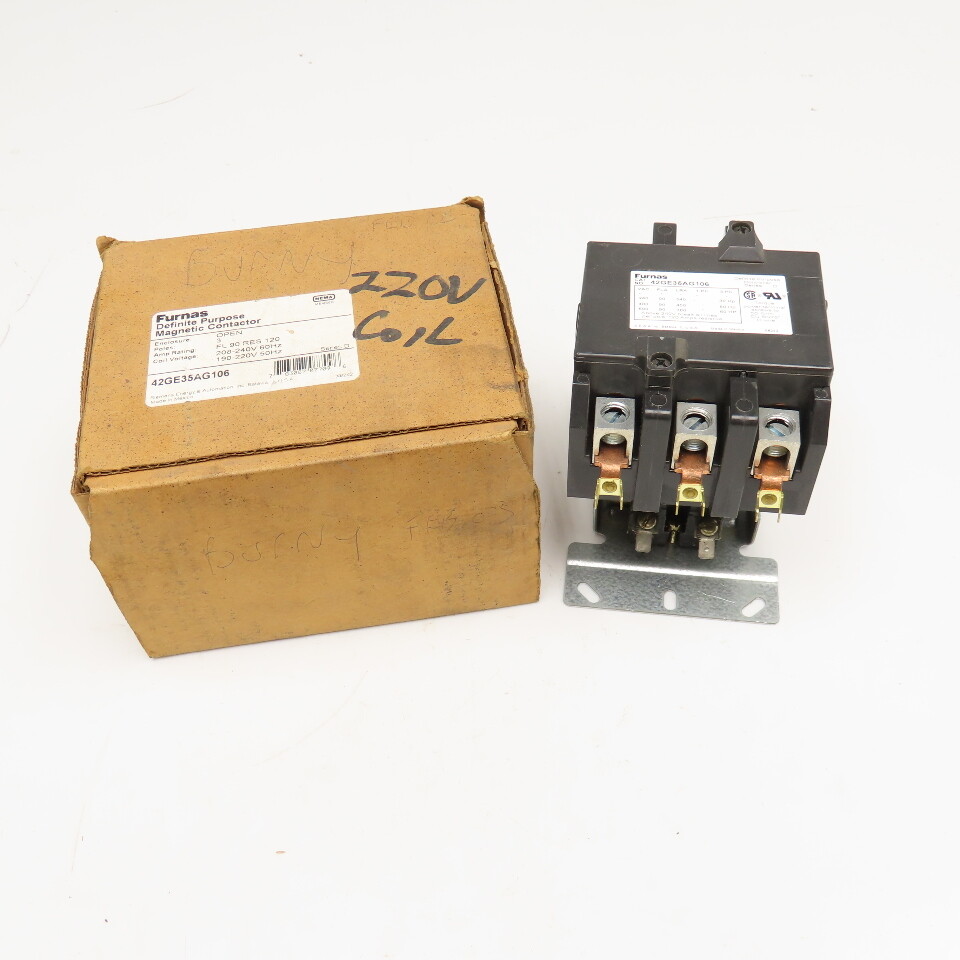 Siemens 42GE35AG106 600V 60Hp Max Contactor 190/220V 208/240V Coil 50/60Hz