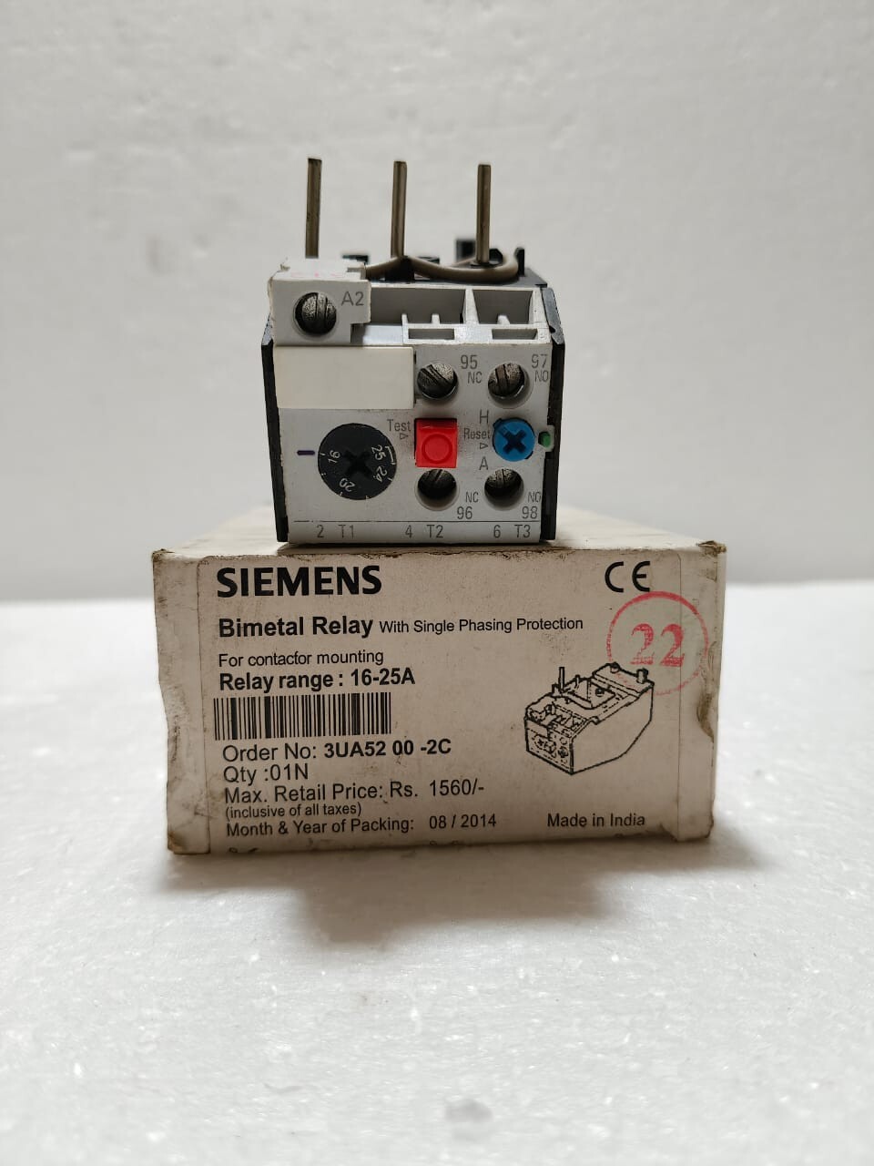 SIEMENS 3UA5200-2C THERMAL OVERLOAD RELAY RANGE 16-25AMP FREE FAST