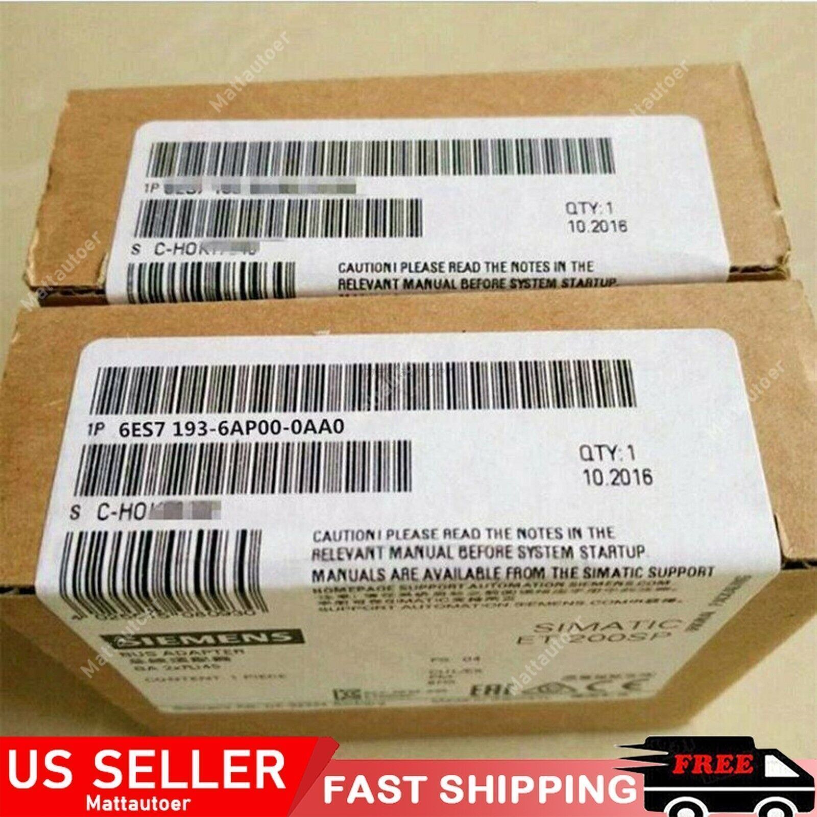 New Siemens 6ES7 193-6AP00-0AA0 6ES7193-6AP00-0AA0 SIMATIC ET 200SP  BusAdapter
