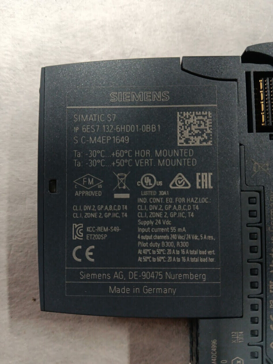 Siemens 1P 6ES7 132-6HD01-0BB1 S7-1200 Digital Input Module