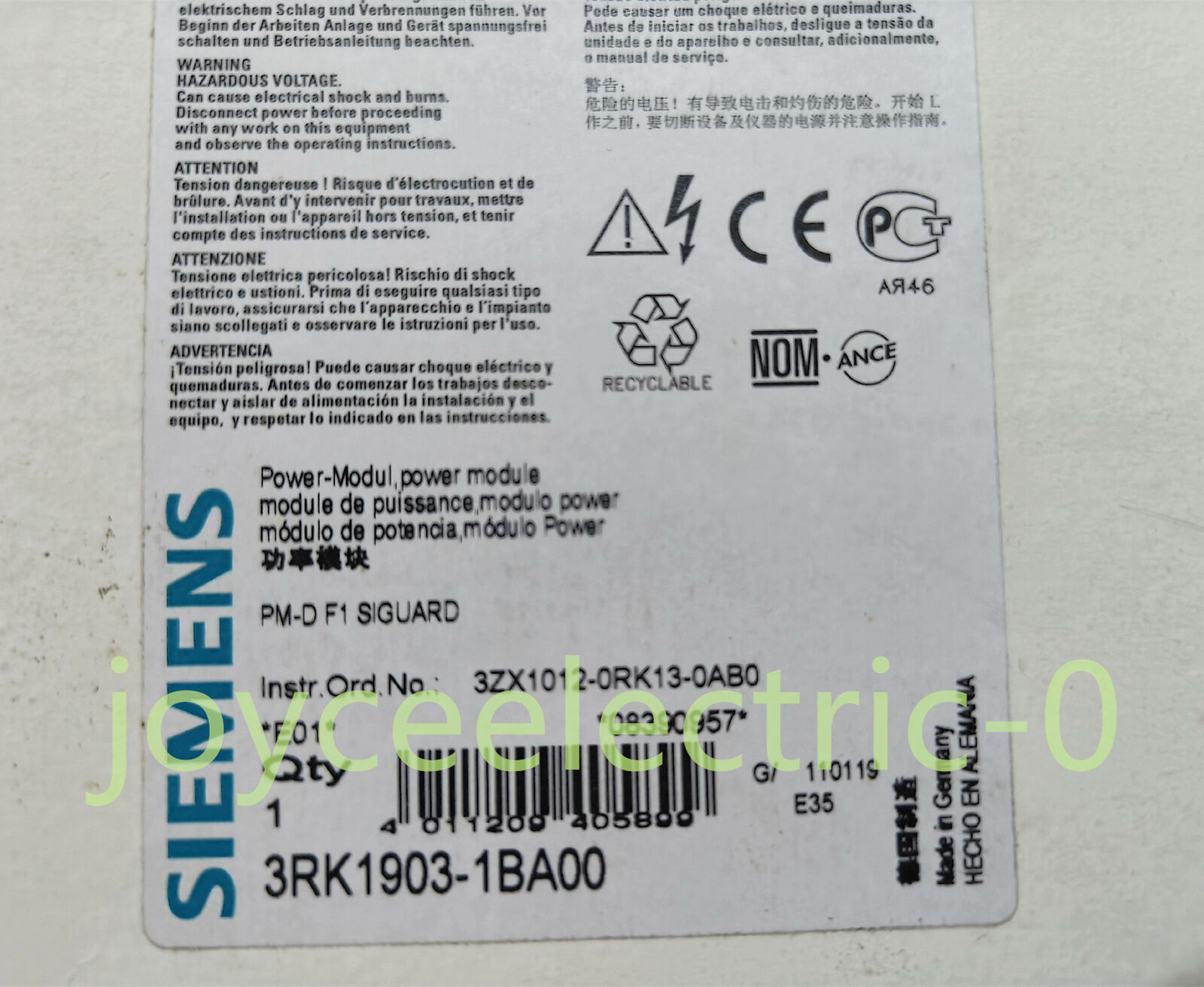 1pc new brand 3RK1903-1BA00 SIEMENS Power Module in Box free shipping