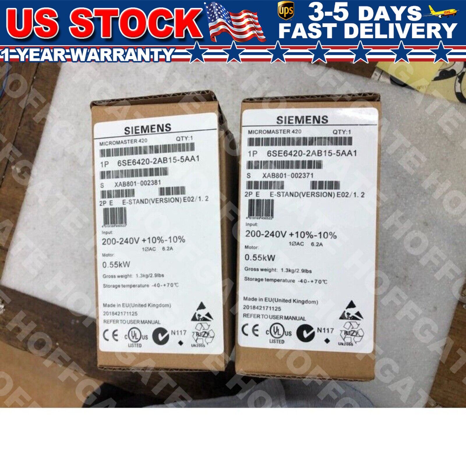 New Siemens 6SE6 420-2AB15-5AA1 6SE6420-2AB15-5AA1 MICROMASTER420 without filter