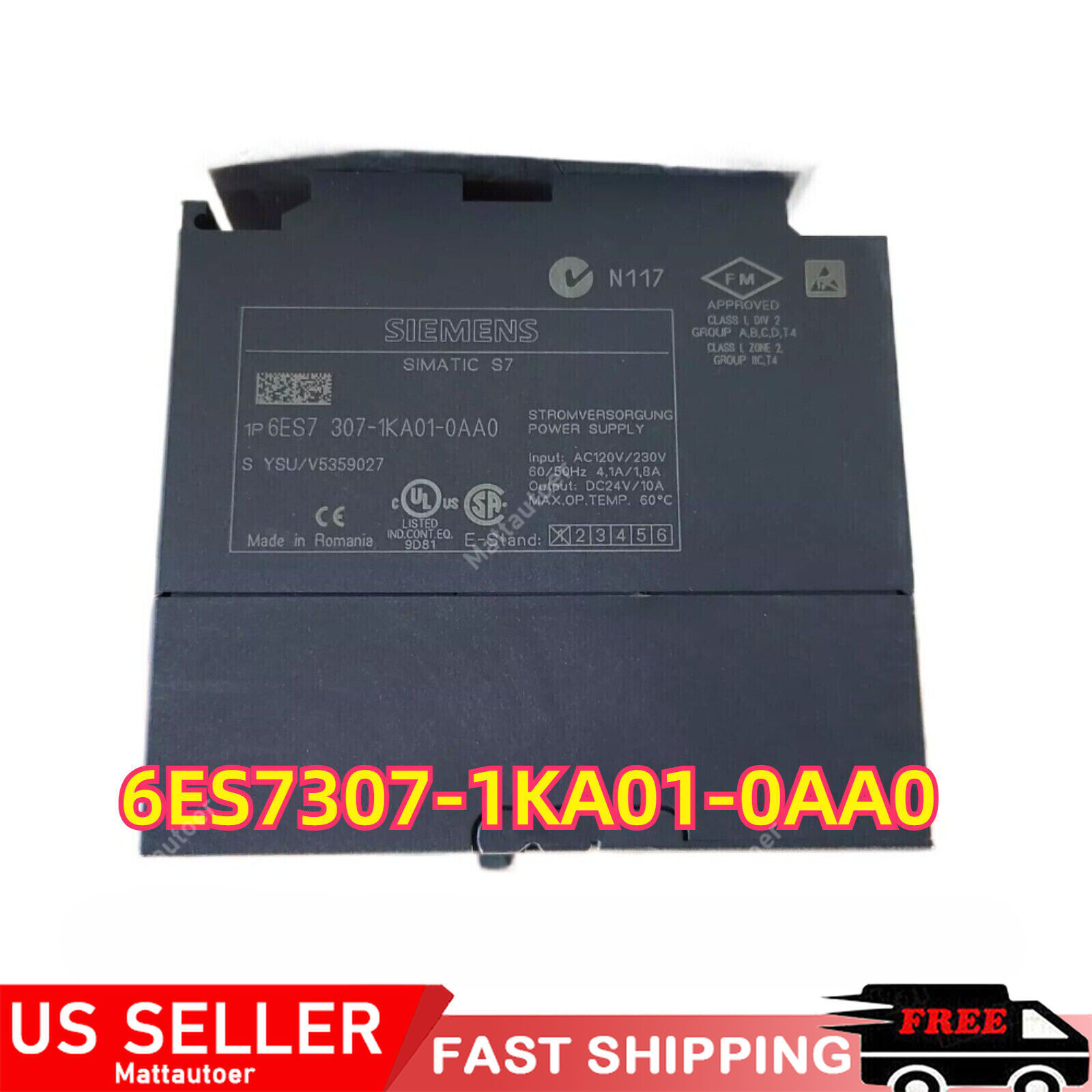 New Siemens 6ES7 307-1KA01-0AA0 6ES7307-1KA01-0AA0 Power Supply Module