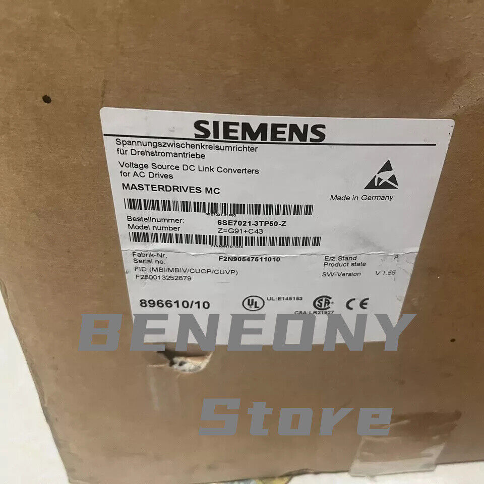SIEMENS 6SE7021-3TP50-Z Z=G91+C43+K80 New One Expedited Shipping
