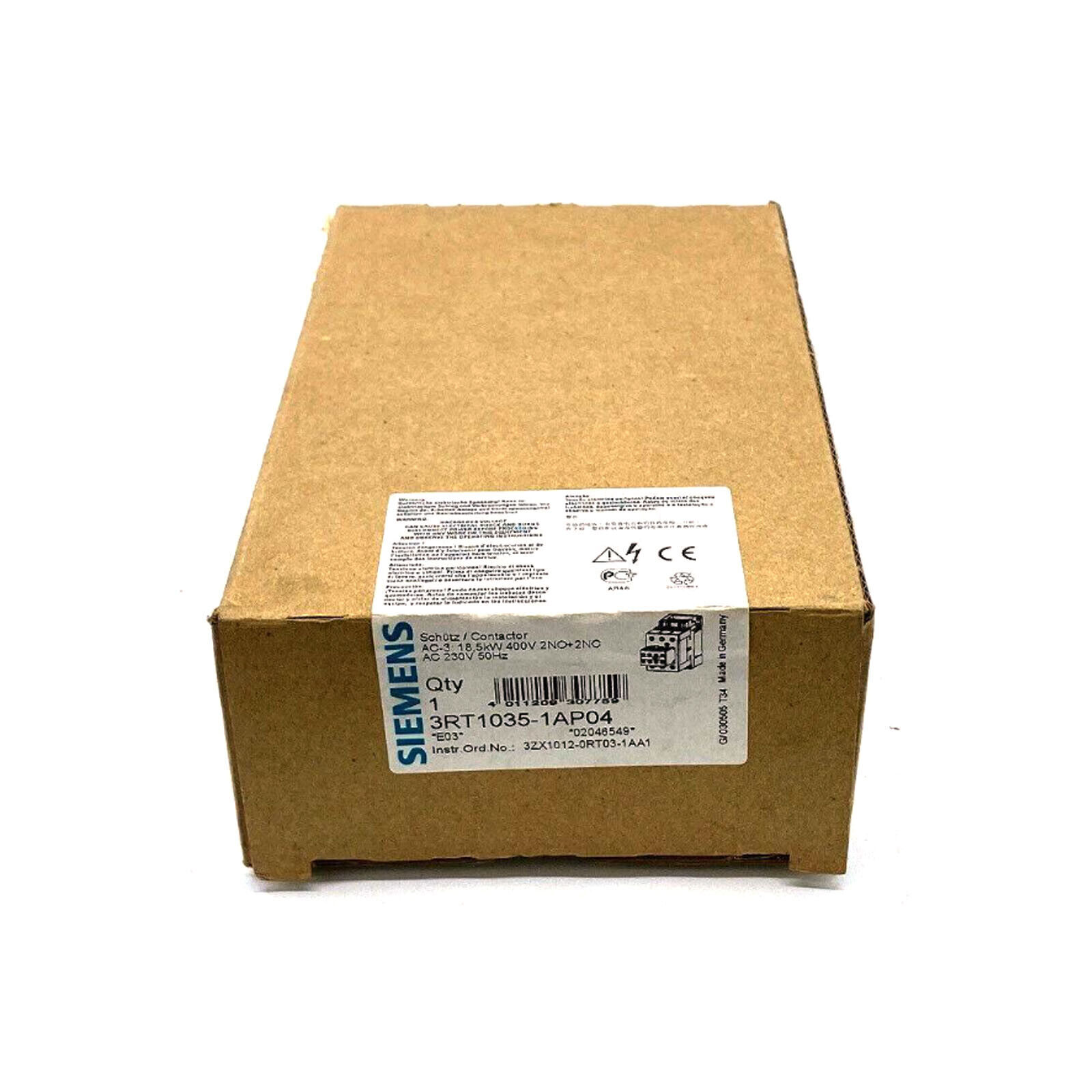 1PCS Brand New SIEMENS contactor 3RT1035-1AP04