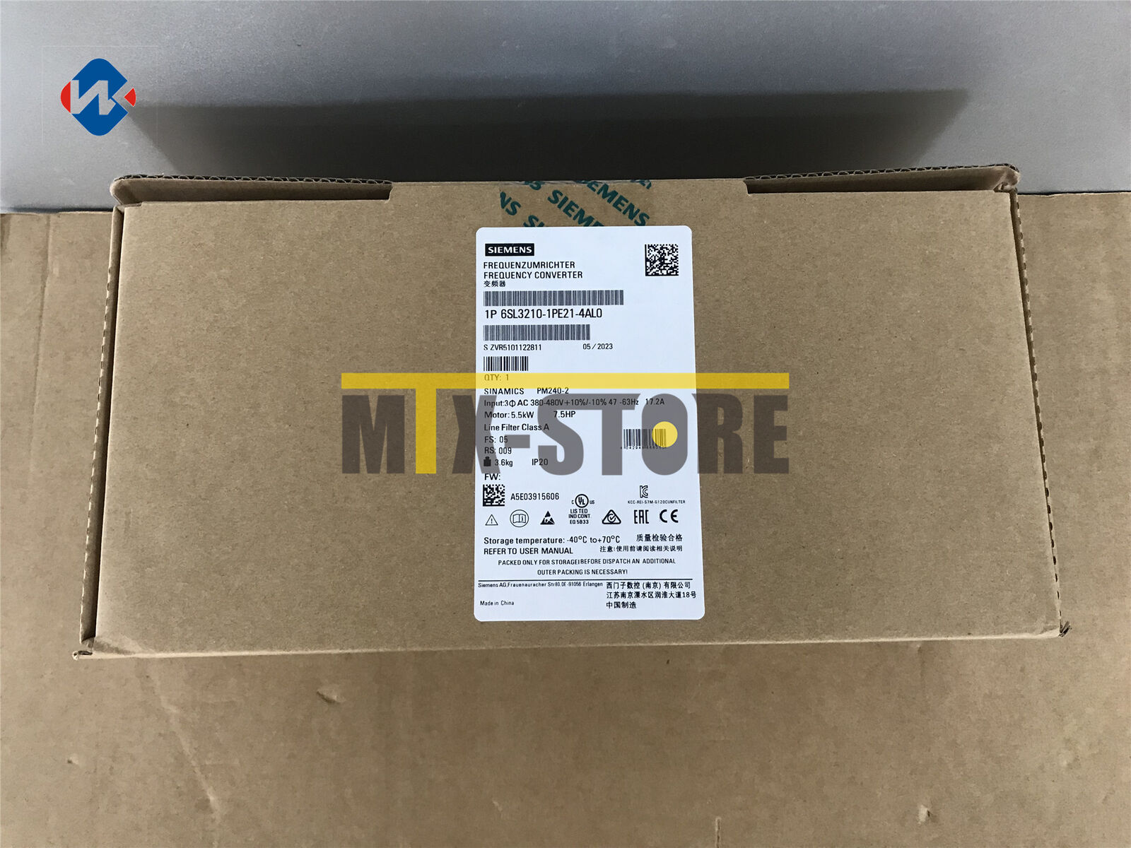 1PCS Siemens Power Module PM240-2 5.5KW 6SL3210-1PE21-4AL0 New Sealed