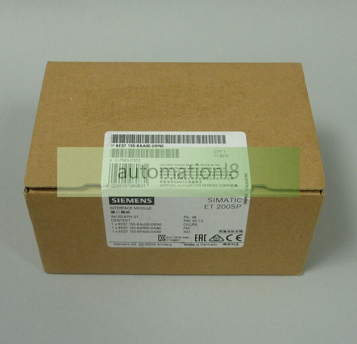 6ES7 155-6AA00-0BN0 NEW SIEMENS 6ES7155-6AA00-0BN0 ET 200SP Interface Module