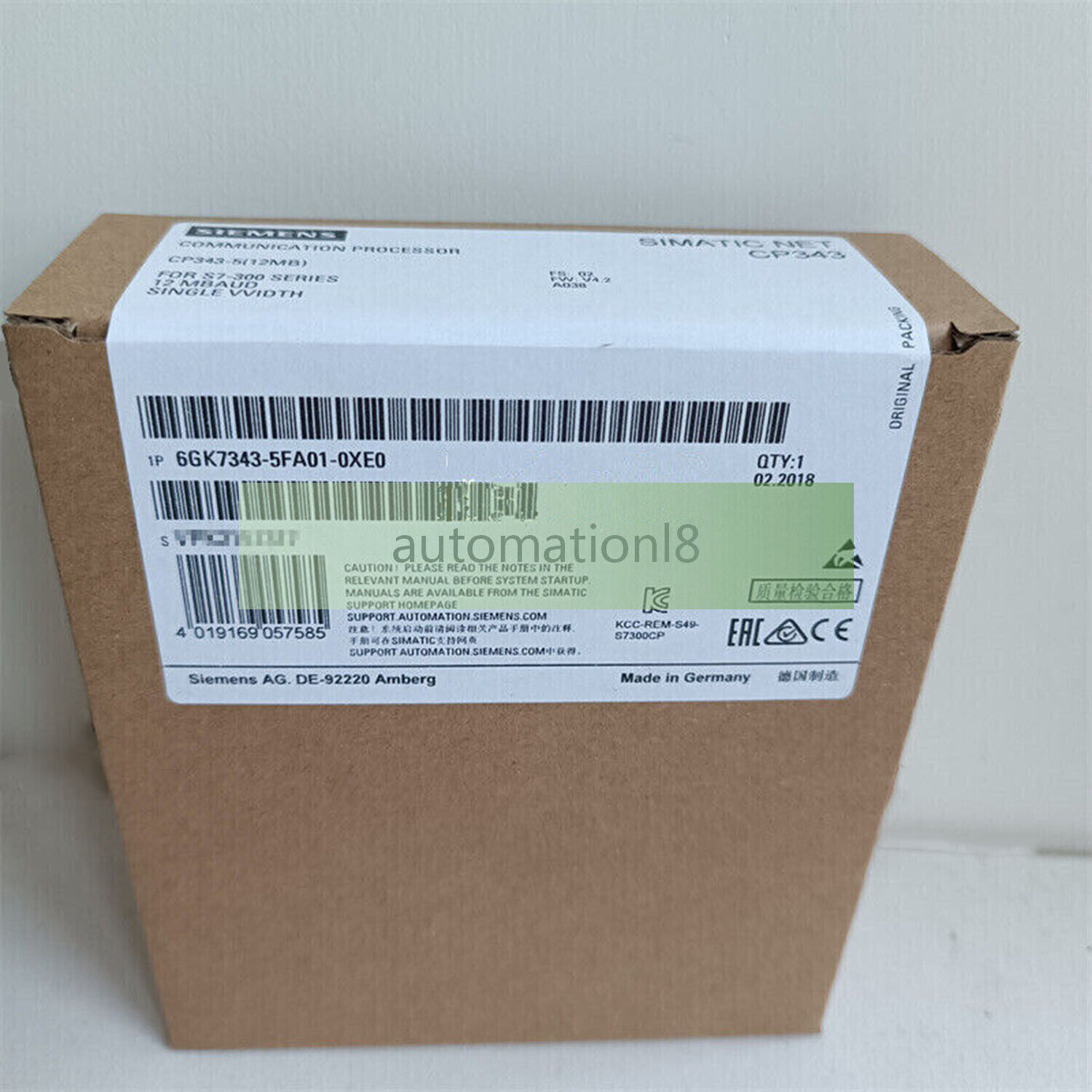 6GK7 343-5FA01-0XE0 NEW SIEMENS 6GK7343-5FA01-0XE0 5FAO1-OXEO S7-300 CP 343-5