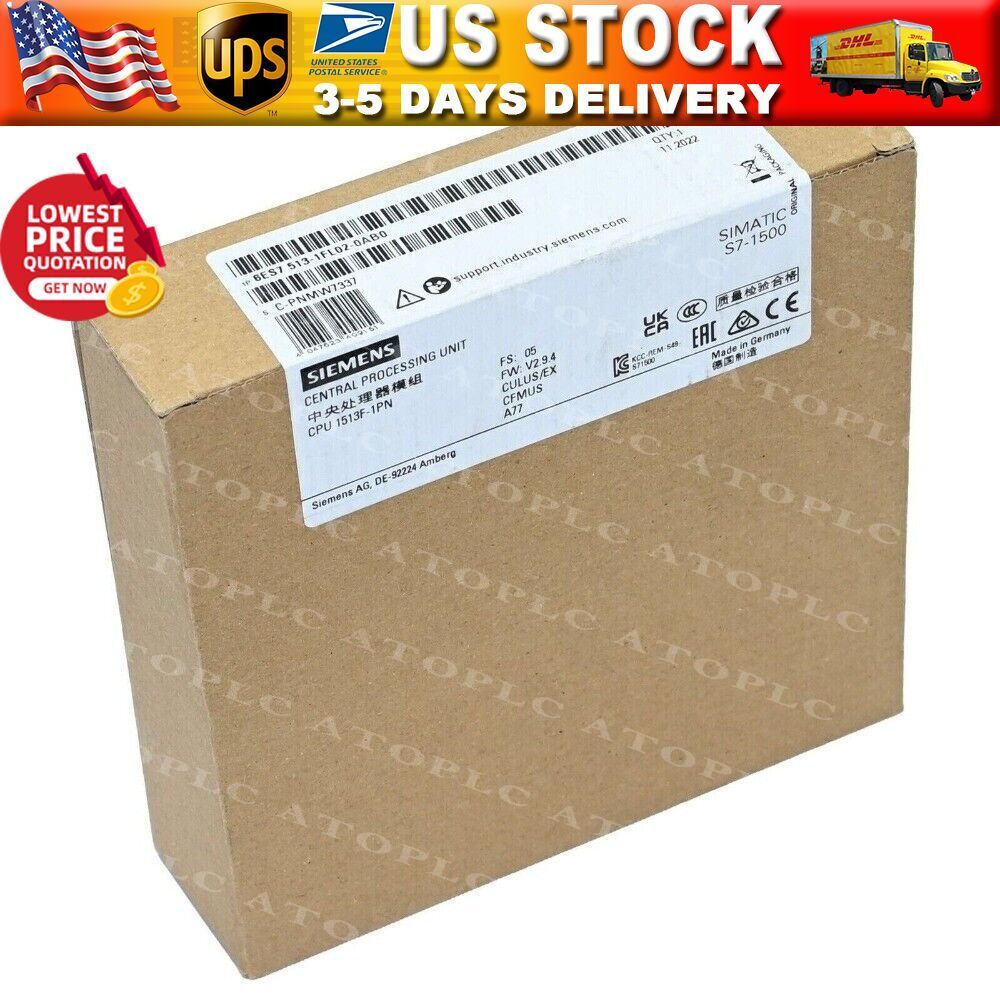 New Siemens 6ES7513-1FL02-0AB0 6ES7 513-1FL02-0AB0 1 Year Warranty Fast Shipping
