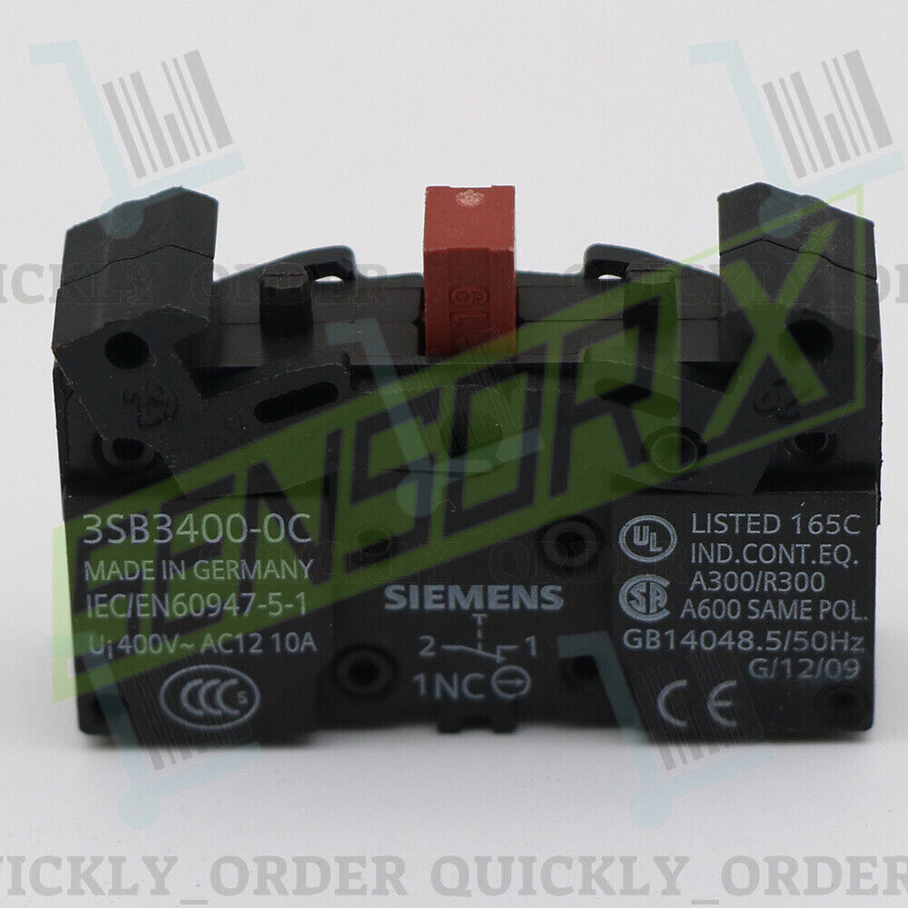 1pcs Siemens 3SB3400-0C Contact Block contact element, 1 NC, screw terminal~ /