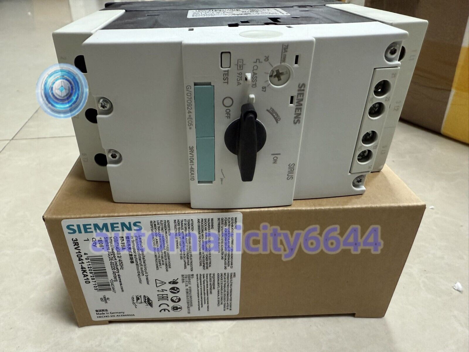 New Genuine SIEMENS 3RV1041-4KA10 In Box #W