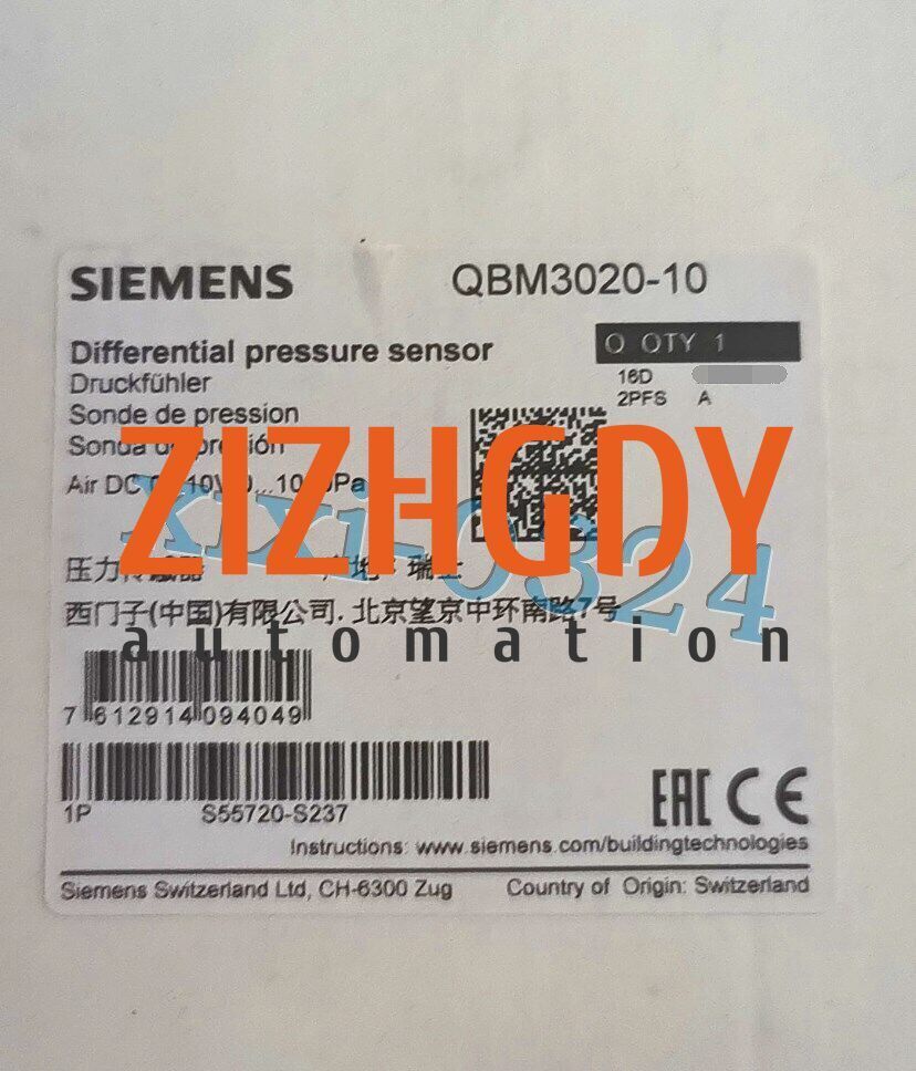 1pcs NEW SIEMENS QBM3020-10 Pressure sensor DHL shipping