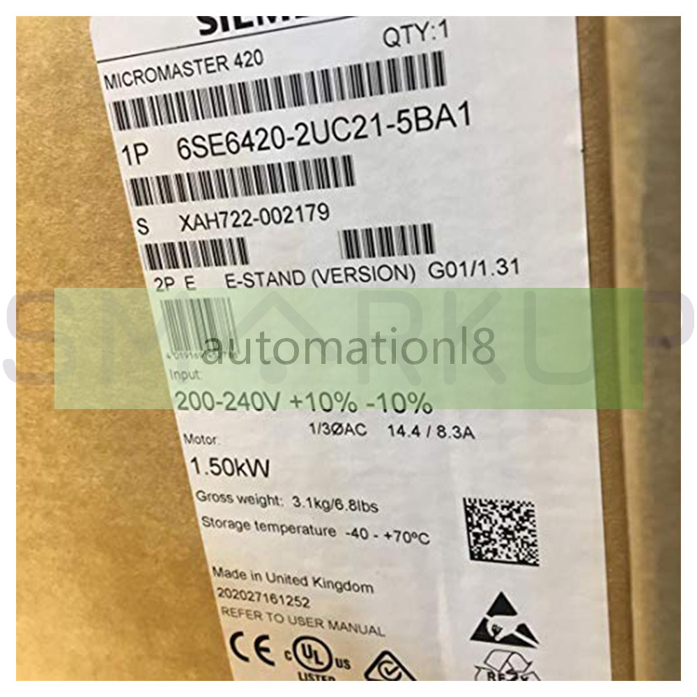 New In Box SIEMENS 6SE6 420-2UC21-5BA1 Inverter