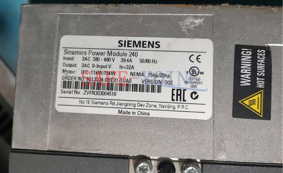 ONE Siemens 6SL3224-0BE31-1UA0 6SL3 224-0BE31-1UA0 USED