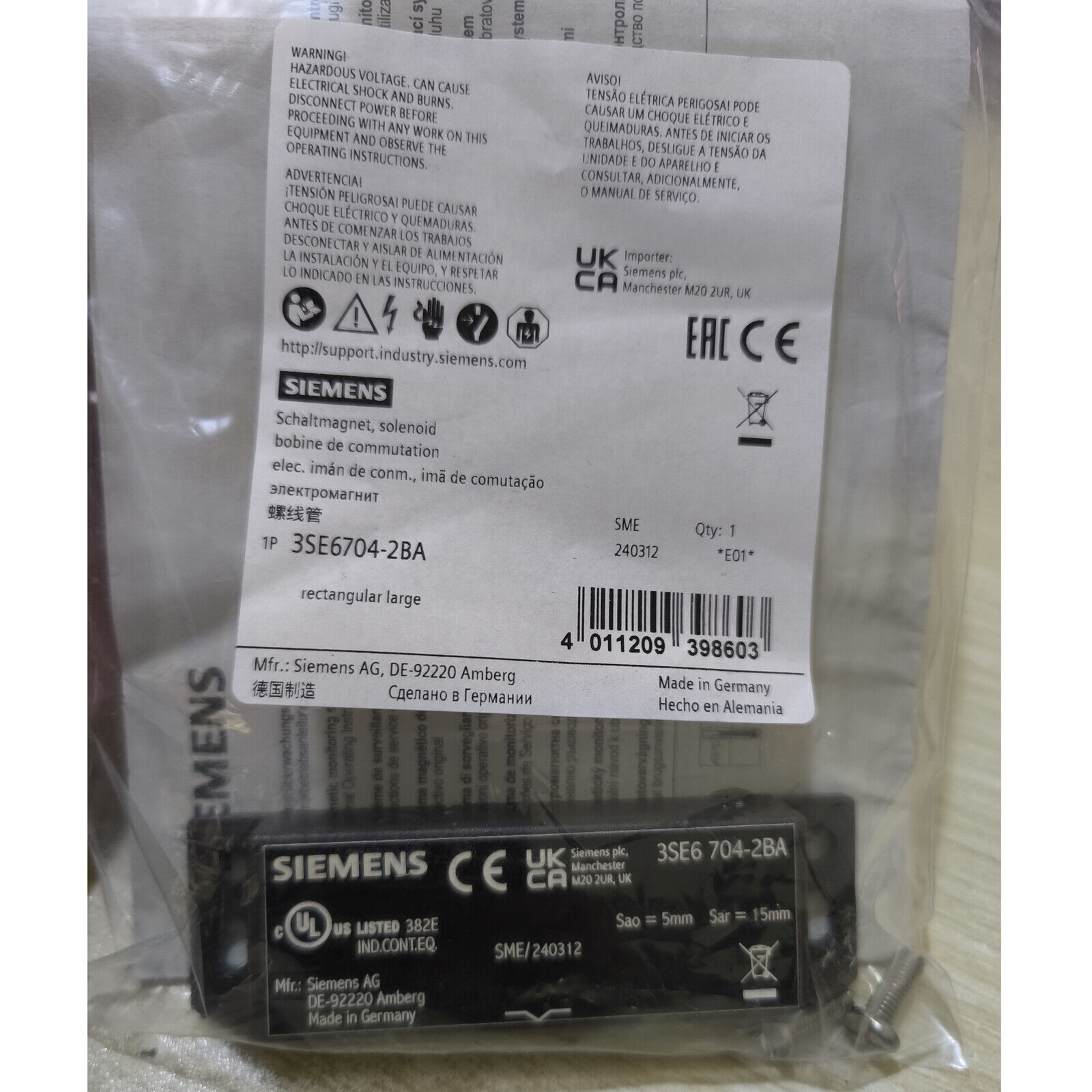 1PC NEW IN BOX Siemens magnetic switch 3SE6704-2BA FAST SHIP#XR