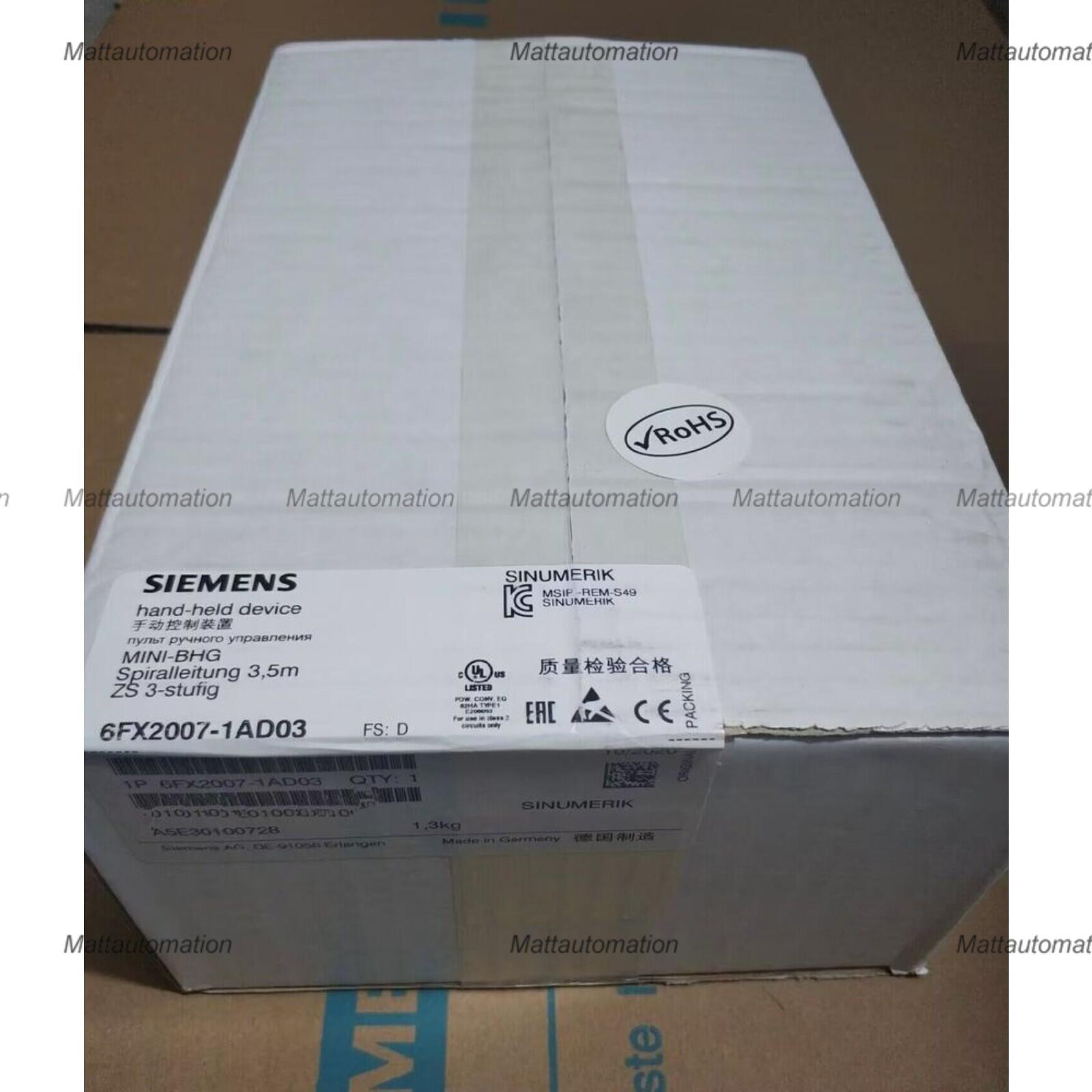 New Siemens 6FX2007-1AD03 Mini Handheld Unit 2.1 m Spiral Cable  6FX2 007-1AD03