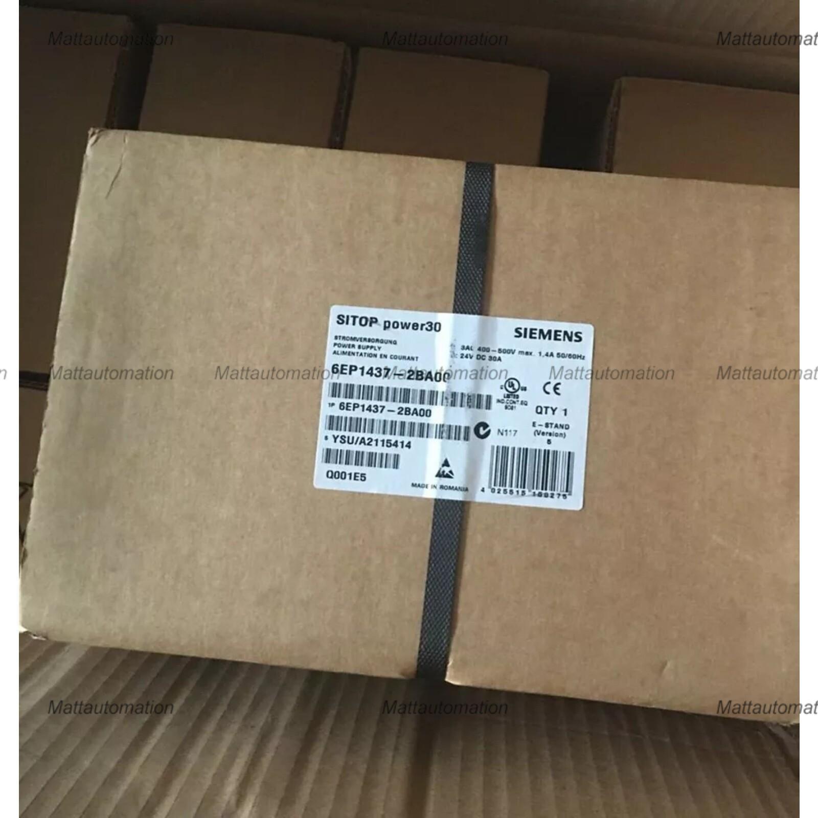 New Siemens 6EP1437-2BA00 SITOP Power DC 24V/30A Power Supply 6EP1 437-2BA00
