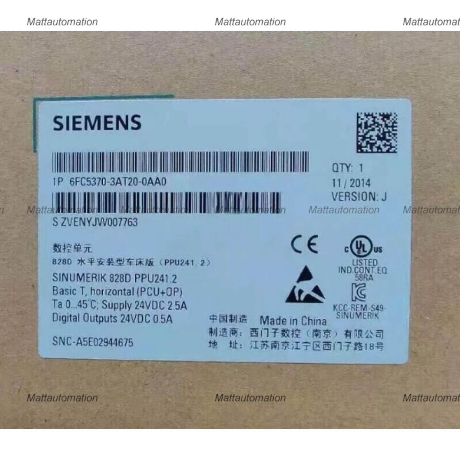 New Siemens 6FC5370-3AT20-0AA0 SINUMERIK 828D Basic T 6FC5 370-3AT20-0AA0