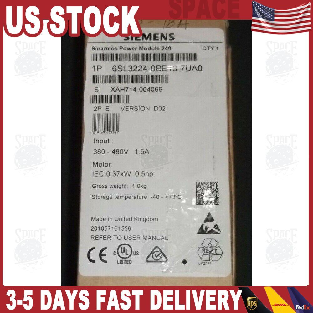 New Siemens 6SL3 224-0BE13-7UA0 6SL3224-0BE13-7UA0 G120 PM 240 Power Module