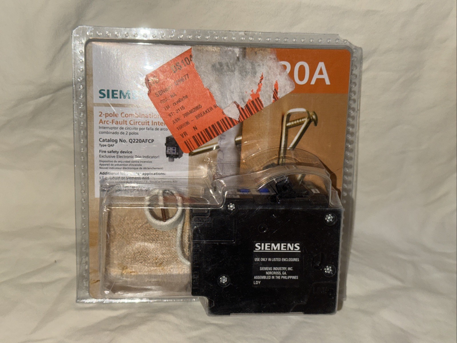 Siemens Q220AFCP QAF 20 Amp Double-Pole Combination AFCI Circuit Breaker NEW