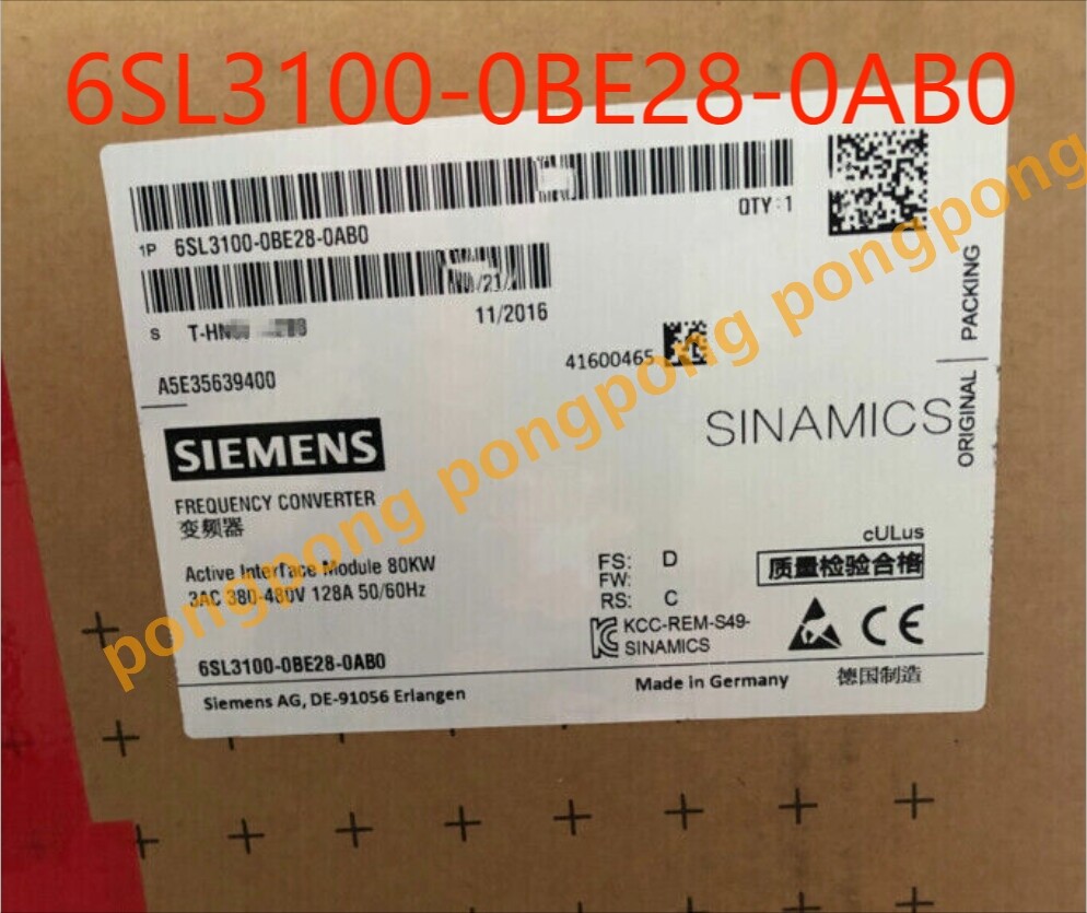 SIEMENS NEW 6SL3100-0BE28-0AB0 S120 ACTIVE INTERFACE MODULE 6SL31000BE280AB0