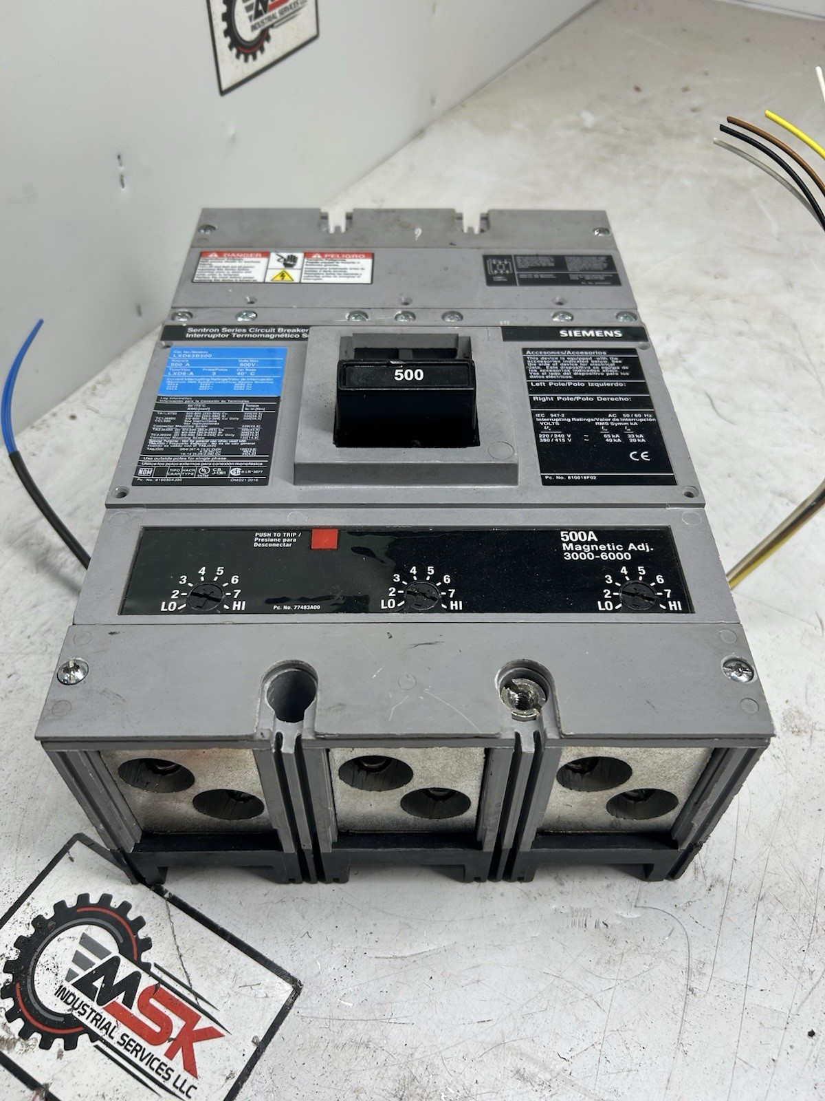 Siemens LXD63B500 Circuit Breaker