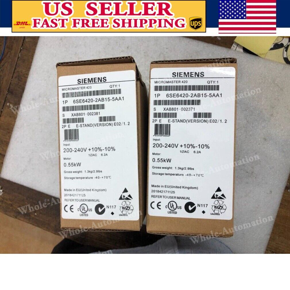 New Siemens 6SE6 420-2AB15-5AA1 6SE6420-2AB15-5AA1 MICROMASTER420 without filter