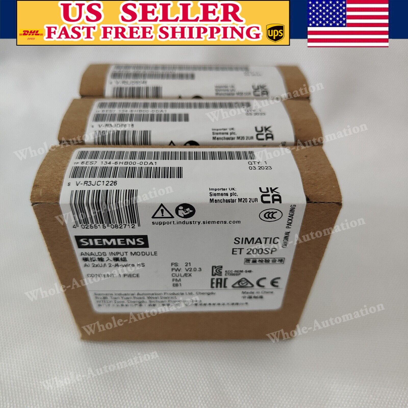 New Siemens ET 200SP Analog Input Module 6ES7134-6HB00-0DA1 6ES71346HB000DA1