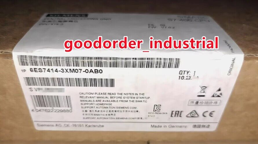 Siemens New 6ES7 414-3XM07-0AB0 / 6ES7 414-3XM07-0AB0 Central Processing Unit