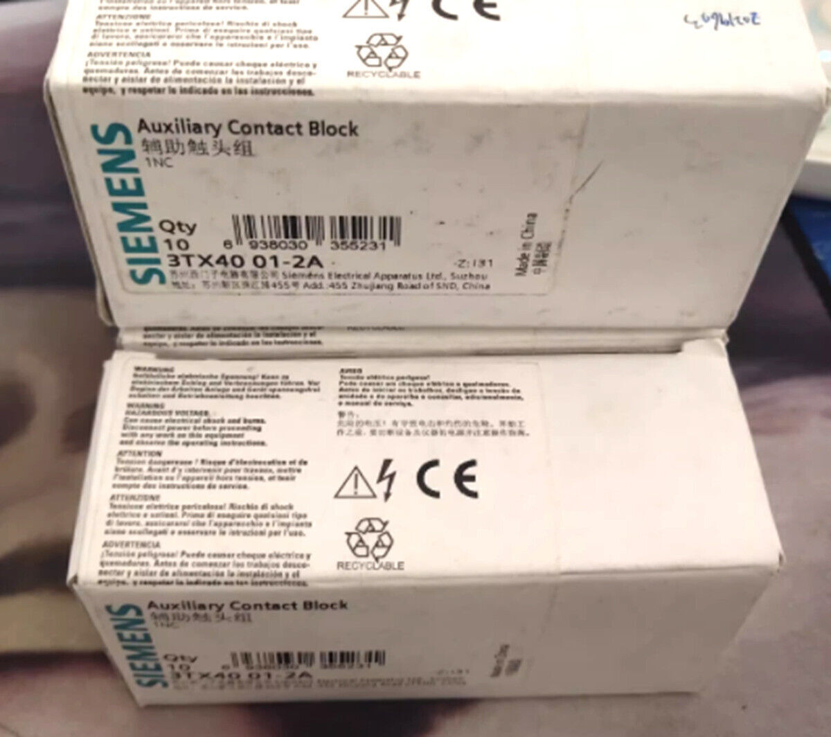 10PCS/New SIEMENS 3TX3001-2A Auxiliary Contactor
