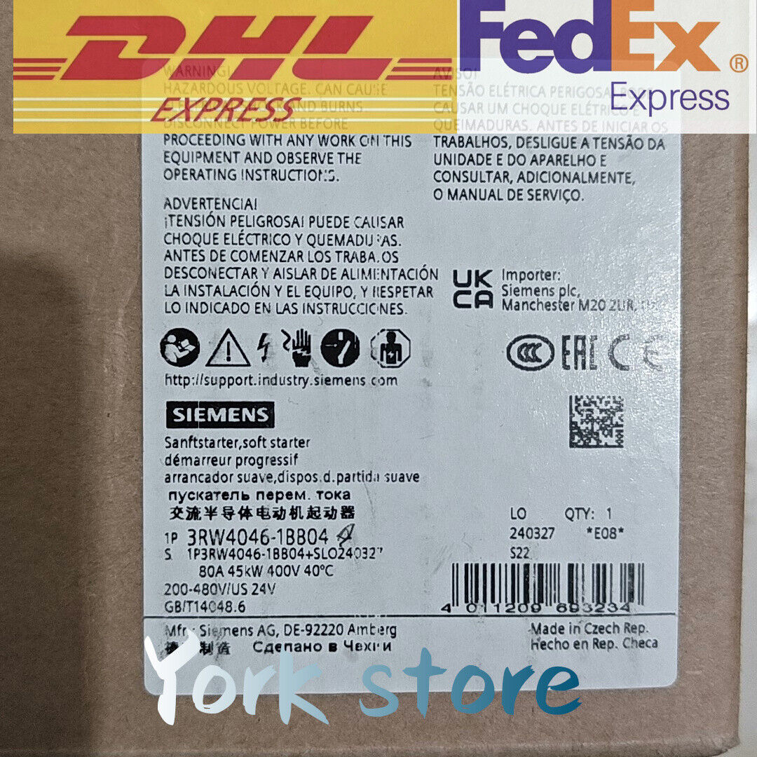 1PCS NEW Siemens soft starter 3RW4046-1BB04 Fast Ship