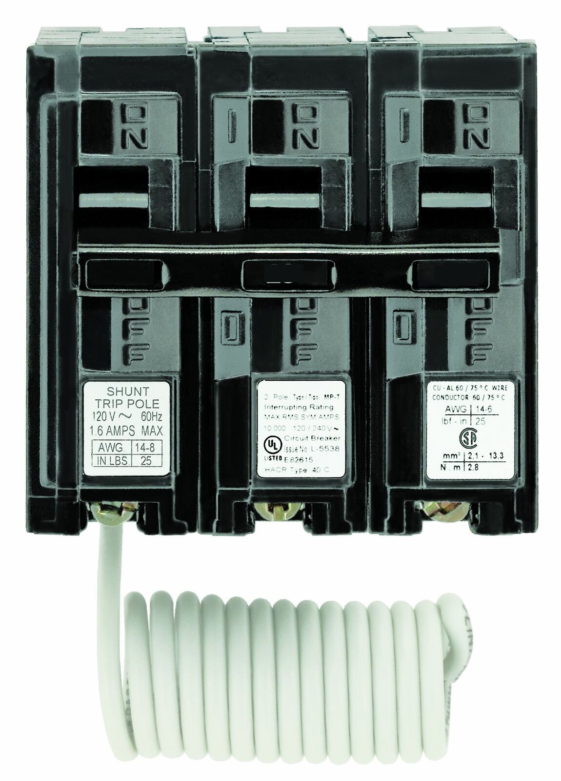 Siemens Q25000S01 120/240-Volt type MP-T 50-Amp Circuit Breaker with 120-Volt...
