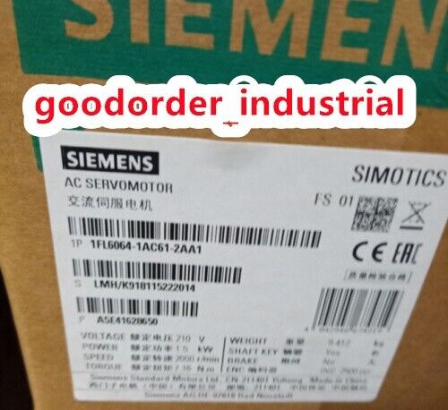 Siemens 1FL6064-1AC61-2AA1 /1FL6064-1AC61-2AA1 AC Servo Motor New In Box